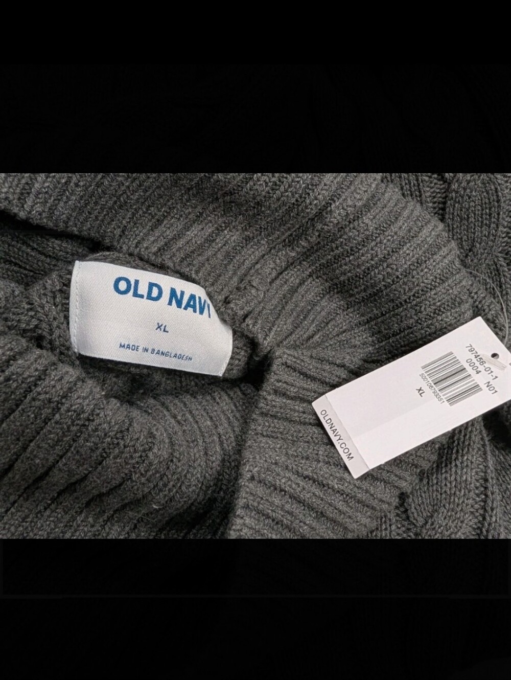NWT Old Navy Cable Knit Turtleneck Pullover Sweater XL Dark Academia Fisherman